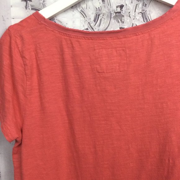 Anthropologie Postmark Orange Layered Peplum Top M - Picture 8 of 10